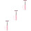 3Pcs Pink Car Windshield Cleaner Tool Rear View Mirror Squeegee Rubber 4