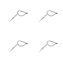 4Pièces Aiguilles Multifonction Argentées Pour Tricot Cuir Bracelet