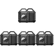 8Pièces Couverture Tpu Noire Simple Pour Tracer Anti-Perte Animal