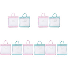 10Pcs Handheld Nylon Document Holders Snap Button File Organizers