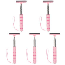 5Pcs Automotive Car Mirror Cleaner Tool Pink Rubber Window Wiper