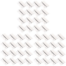 48Pcs Window Door Hinges Stainless Steel with 6 Mounting Holes Silver