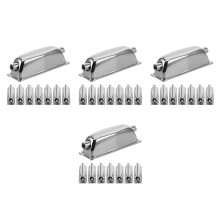 32Pcs Metal Snare Drum Lugs Silver Finish Double End Drum Accessories