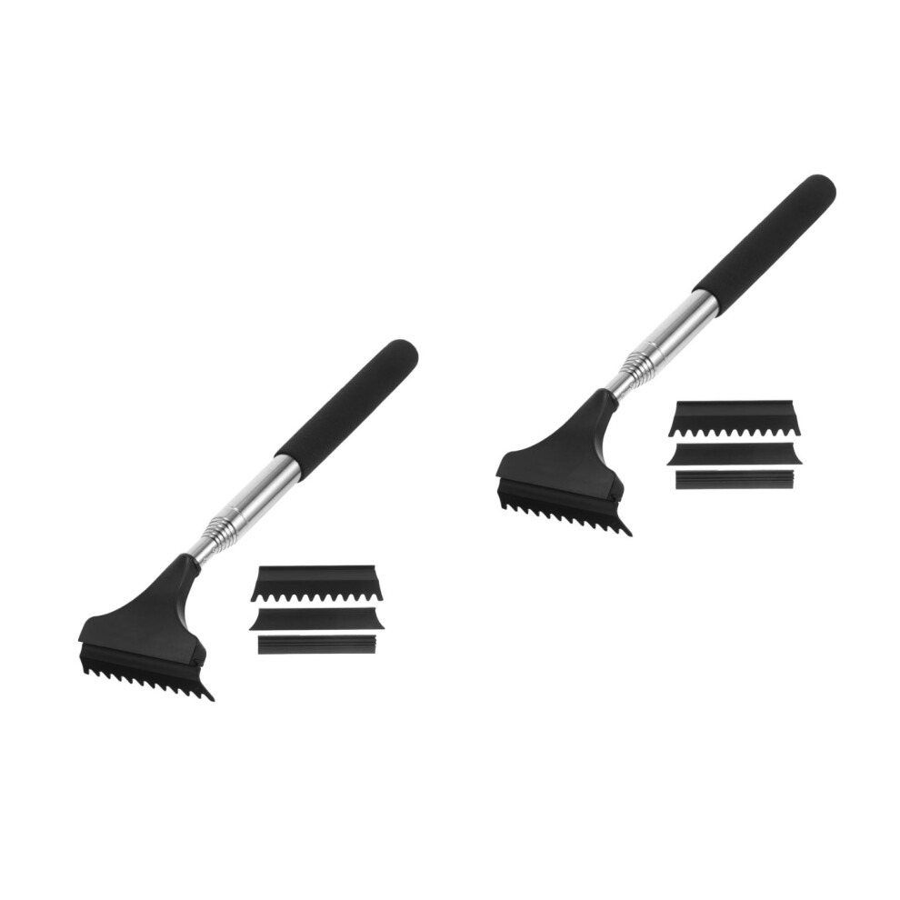 2Sets Car Snow Remover With Ice And Squeegee Black 3753609265185