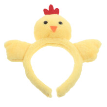 Soft Yellow Chicken Headband Plush Hair Accessory for Spring Party
