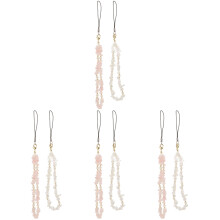 8Pcs Durable Acrylic Phone Strap Charm Beaded Lanyard in Bright Colors
