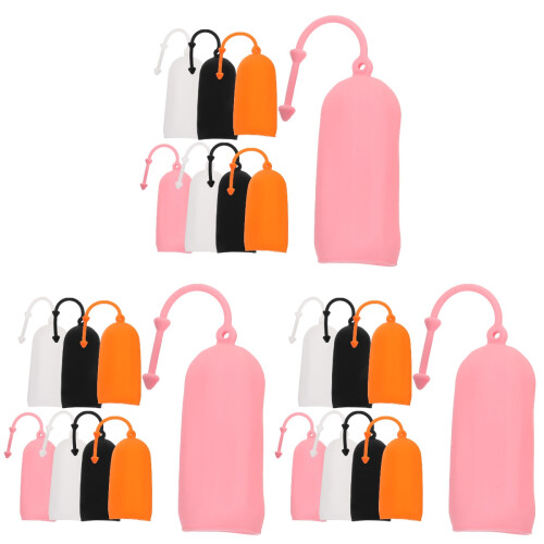 24Pcs Multi Silicone Travel Bottles Covers Leak-Proof Elastic Sleeves