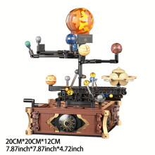 Solar System Orbit Building Block Toys, Creative Solar System Fashion Models, Exquisite Decorations, Rotatable Educational