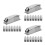 24Pcs Silver Chrome Drum Lugs Snare Drum Mounting Hardware Set 4