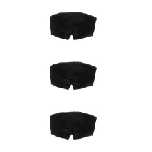 6Pcs Black Cooling Faux Silk Sleep Mask for Women Travel Comfort