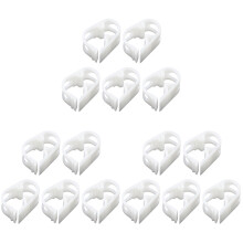 15Pcs White Plastic Hose Clamps for Feeding Tubes and Wine Siphoning