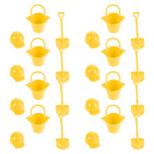 8Sets Yellow Plastic Firefighter Tools Set Mini for Kids