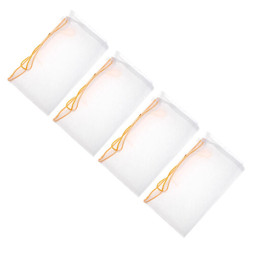 4Pcs Nylon Wine Filter Bags Drawstring Reusable Fine Mesh for Brewing