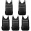 5Pcs Foldable Lightweight Backpack Black Waterproof for Outdoor Use 1
