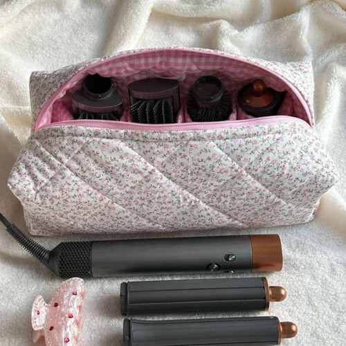 Practical Fabric Themed Storage Bag With Multiple-Pink plush 1