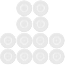 12Pcs Round Silicone Drink Lids Reusable Transparent Cup Covers
