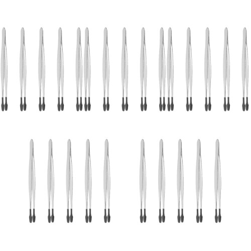 25St Multifunctioneel Staal Pincet Set Met Rubber Tips 1