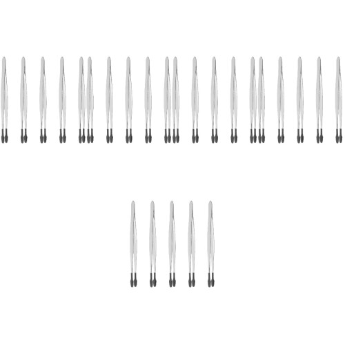 25St Multifunctioneel Staal Pincet Set Met Rubber Tips 2