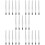 25St Multifunctioneel Staal Pincet Set Met Rubber Tips 7