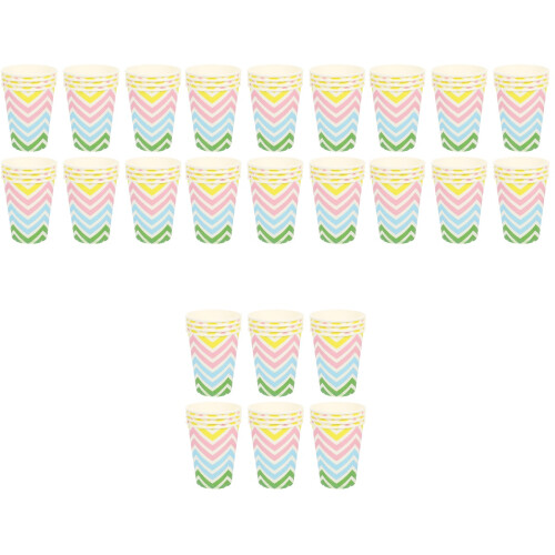 96Pcs Party Paper Cups Multi- Printing for Convenient Use 1