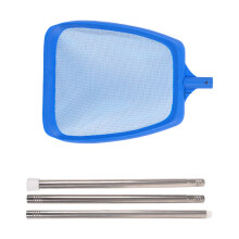 Professional Pool Skimmer Net With 3 Section Telescoping-Blue