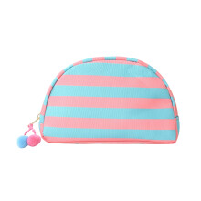 Large Capacity Striped Shell Makeup Bag Polyester Cosmetic-7