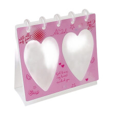 2X3 Desktop Calendar Photo Album Small Card Binders-pink heart