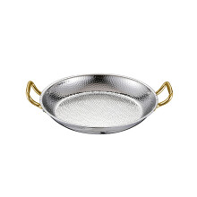 Paella Pan Kookpan met dubbel handvat Roestvrij-zilver 26cm