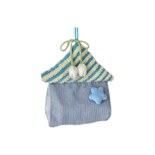 Stilvolle Flanell-Taschentuchbox-Abdeckung zum Aufhängen-Blau