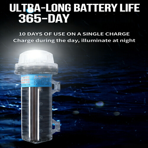 Compact Solar Fishing Light LED Color Auto On Off Long-White 1
