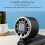 Small Desk Fan Strong Wind And Energy Saving Design-Grey 7