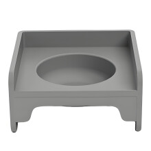 ABS Plastic Vierkante Voerbak met AntiSlip Bodem Verhoogde-Grijs
