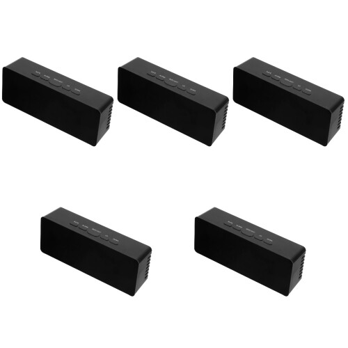 5Pcs Digital Alarm Clock Large Display Black ABS for Home and Office 1