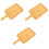 3Pcs Convenient Light Yellow Wooden Pizza Board Multi-Use Serving Tray 2