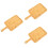 3Pcs Convenient Light Yellow Wooden Pizza Board Multi-Use Serving Tray 5