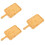 3Pcs Convenient Light Yellow Wooden Pizza Board Multi-Use Serving Tray 6