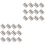 64Pcs Silver Back Flap Hinges Durable Stainless Steel for Door Use 2