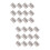 64Pcs Silver Back Flap Hinges Durable Stainless Steel for Door Use 6