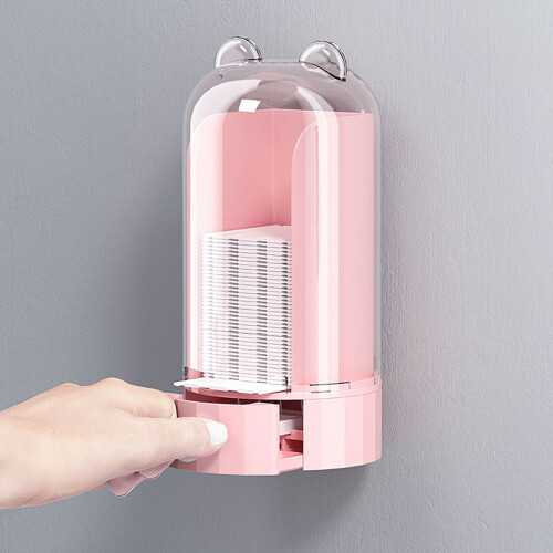 Dispenser automatico di dischetti di cotone con 50 dischetti 1