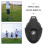 5Pcs Professional Portable Golf Score Counter Black ABS Durable 5