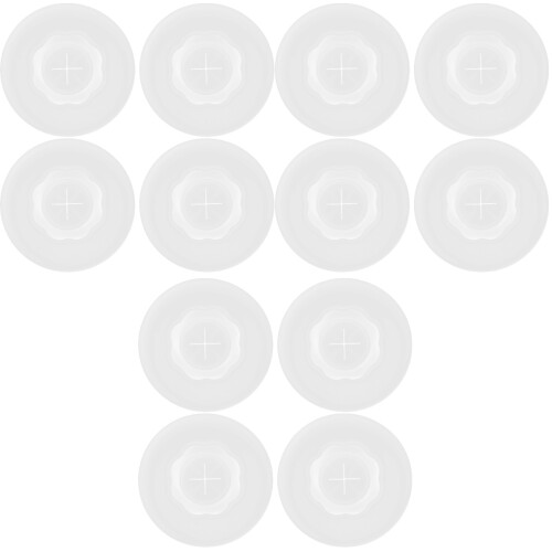 12Pcs Round Silicone Drink Lids Reusable Transparent Cup Covers 1
