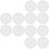 12Pcs Round Silicone Drink Lids Reusable Transparent Cup Covers 5