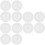 12Pcs Round Silicone Drink Lids Reusable Transparent Cup Covers 6