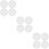 12Pcs Round Silicone Drink Lids Reusable Transparent Cup Covers 8