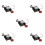 5Pcs Retro Cuckoo Clock Movement Replacement DIY Black Plastic Parts 4