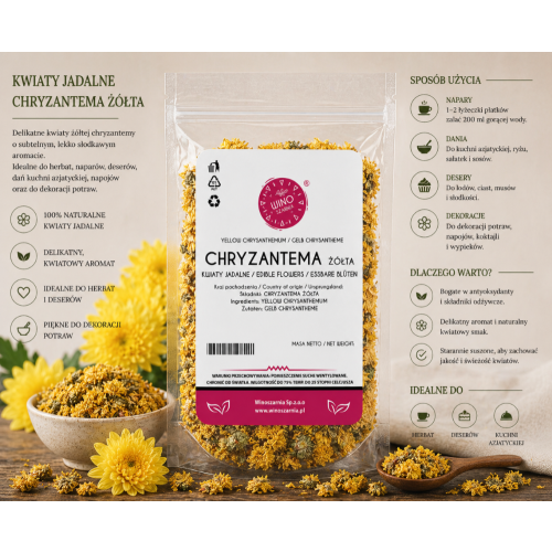 Essbare Blüten: Gelbe Chrysantheme – 50 g 2