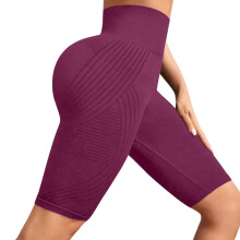 Women's capris Leggings High Waist Capris for Casual-Burgundy M