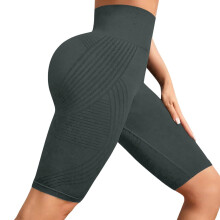 Women's capris Yoga Pants High Waist Leggings for-Gray S