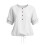 Women's Blouses Ruffle Short Puff Sleeve Button  Neck-Pink S 6