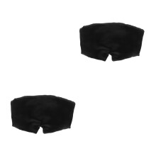 4St Zwarte Faux Zijde Oogmaskers Voor Slapen, , Comfortabel